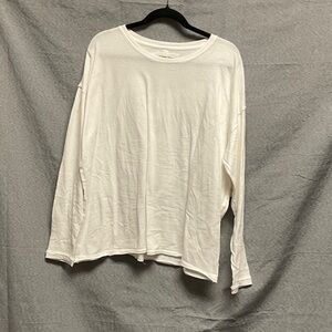 Free People Cream Long Sleeve Top